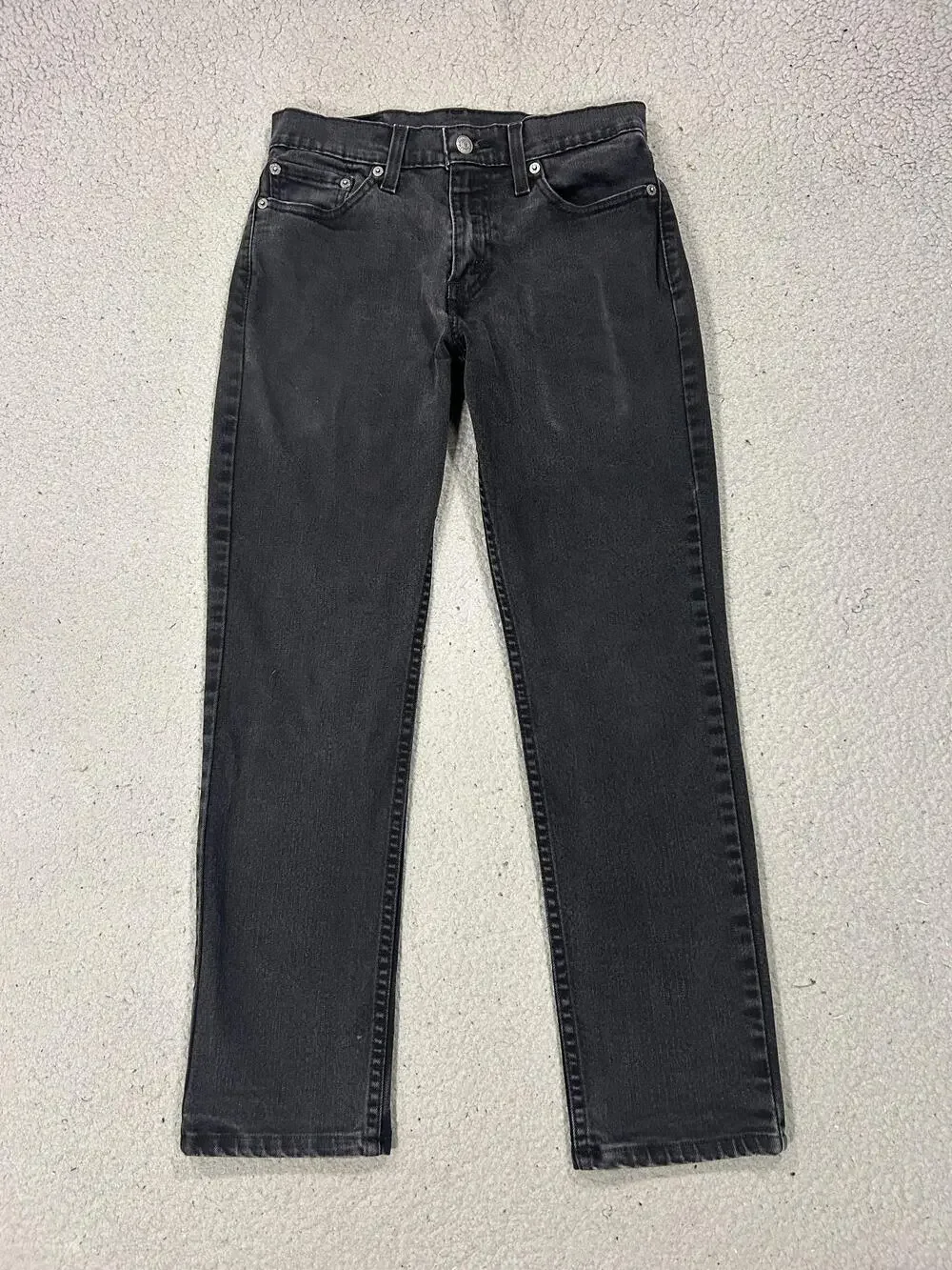 Levis 511 Jeans Mens 28x26 Gray Slim Fit Stretch Denim Charcoal Wash Zip Fly